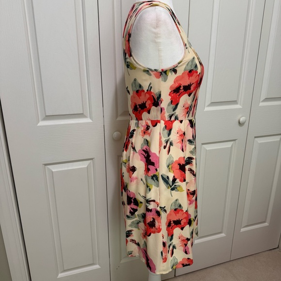 Madewell 100% Silk Tea Rose Floral Sleeveless Dress Size 2 Lined Pleated - Picture 8 of 16
